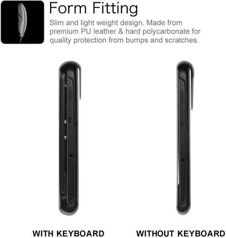 Fintie Keyboard Case for Samsung Galaxy Tab S2 8.0 - Ultra Lightweight Protective Slim Shell Stand Cover with Magnetically Detachable Wireless Bluetooth Keyboard for Tab S2 8-inch Tablet, Black in Saudi Arabia