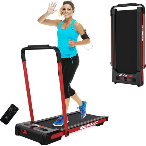 Yangming 2 in 1 Folding Treadmill, 3.5HP Under Desk Treadmill, Walking Pad Installation-Free, Compact Foldable Treadmill for Home Office Running Jogging Walkingg in Kuwait
