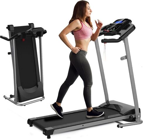 Yangming 2 in 1 Folding Treadmill, 3.5HP Under Desk Treadmill, Walking Pad Installation-Free, Compact Foldable Treadmill for Home Office Running Jogging Walkingg in Kuwait