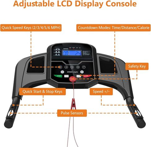 Yangming 2 in 1 Folding Treadmill, 3.5HP Under Desk Treadmill, Walking Pad Installation-Free, Compact Foldable Treadmill for Home Office Running Jogging Walkingg in Kuwait