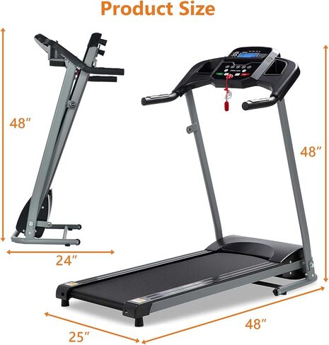 Yangming 2 in 1 Folding Treadmill, 3.5HP Under Desk Treadmill, Walking Pad Installation-Free, Compact Foldable Treadmill for Home Office Running Jogging Walkingg in Kuwait
