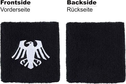 Outdoor Sweat Band for Wrist- Embroidered Wikinger Sweat Absorbent Wrist Band - Terrycloth Black Arm Band for Sport in Saudi Arabia