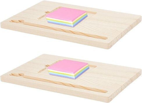 MAYJOYDIY 2pcs Wooden Sticky Note Holder Sticky Note Dispenser 4.9×3.9×0.4inch Square Memo Notepad Holder Desktop Organizer for Office Desk Home School Office Supplies & Accessories in Saudi Arabia