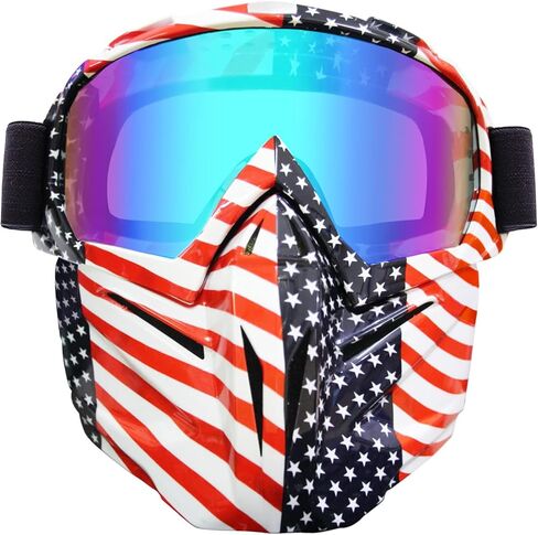 نظارات الدراجات النارية نظارات ATV نظارات الدراجة الترابية مع قناع قابل للفصل نظارات موتوكروس نظارات ركوب الخيل مع درع الوجه المضادة للأشعة فوق البنفسجية MX نظارات الغبار للطرق الوعرة OTG للبالغين والنساء والشباب in Kuwait