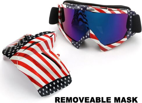 نظارات الدراجات النارية نظارات ATV نظارات الدراجة الترابية مع قناع قابل للفصل نظارات موتوكروس نظارات ركوب الخيل مع درع الوجه المضادة للأشعة فوق البنفسجية MX نظارات الغبار للطرق الوعرة OTG للبالغين والنساء والشباب in Kuwait