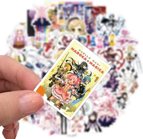 50PCS Anime Puella Magi Madoka Magica Stickers,Popular Classic Anime Stickers for Laptop Water Bottles Phone Case Notebook Decal (Puella Magi Madoka Magica) in Kuwait