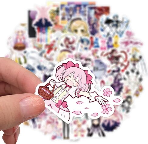 50PCS Anime Puella Magi Madoka Magica Stickers,Popular Classic Anime Stickers for Laptop Water Bottles Phone Case Notebook Decal (Puella Magi Madoka Magica) in Kuwait