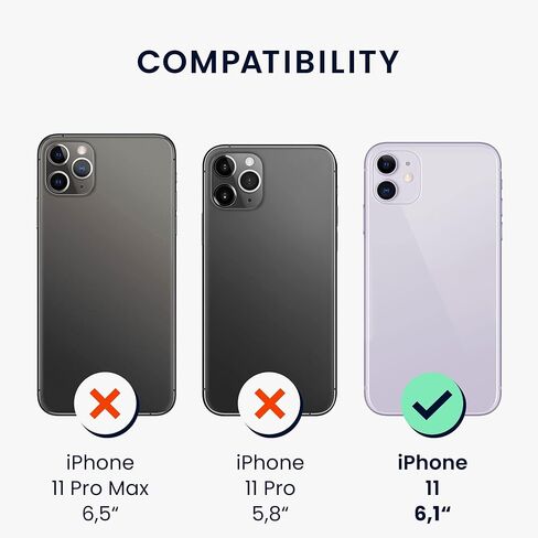 kwmobile Case Compatible with Apple iPhone 11 Case - TPU Silicone Phone Cover with Soft Finish - Dark Slate in Saudi Arabia