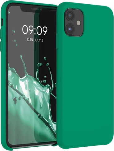 kwmobile Case Compatible with Apple iPhone 11 Case - TPU Silicone Phone Cover with Soft Finish - Dark Slate in Saudi Arabia