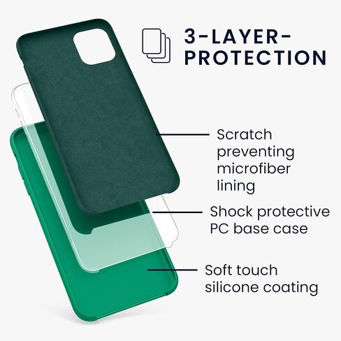 kwmobile Case Compatible with Apple iPhone 11 Case - TPU Silicone Phone Cover with Soft Finish - Dark Slate in Saudi Arabia