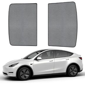 ThinSGO Tesla Model Y فتحة سقف ظلة سقف زجاجي مظلة شمسية متوافقة مع Tesla Model Y 2020-2023 (2PC) in Kuwait