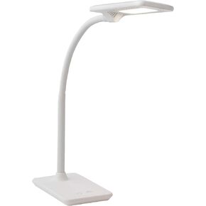 Newhouse Lighting Zlata Painted Black Plastic Tap or Touch Switch Dimmable and Adjustable Color Temperature Office Desk Lamp with 21 LEDs and USB Port