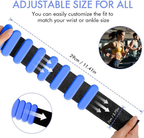 Wrist Ankle Weights for Women, Adjustable Ankle Weights Strength Training Silicone Bracelets Workout Wrist Ankle Weights for Men Women Yoga Running Dance Ankle Arm Leg Weights (2lb) (Meaty Pink) in Saudi Arabia