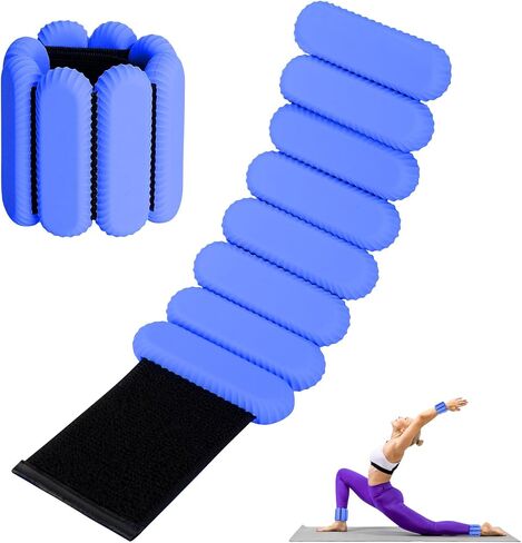 Wrist Ankle Weights for Women, Adjustable Ankle Weights Strength Training Silicone Bracelets Workout Wrist Ankle Weights for Men Women Yoga Running Dance Ankle Arm Leg Weights (2lb) (Meaty Pink) in Saudi Arabia