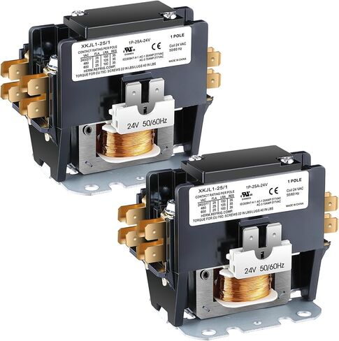 Dreyoo Carrier HVAC Motor Contactor, 24V 25 Amp Coil 1 Pole Replacement Relays Compatible with C230B, Air Conditioner, Heat Pump, Refrigeration Systems in Kuwait