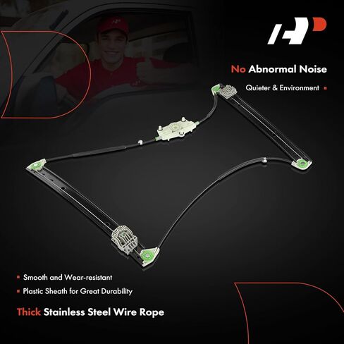 A-Premium Electric Power Window Regulator Without Motor Compatible with Audi Q7 2007 2008 2009 2010 2011, Front Left Driver Side in Kuwait