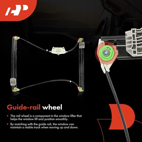 A-Premium Electric Power Window Regulator Without Motor Compatible with Audi Q7 2007 2008 2009 2010 2011, Front Left Driver Side in Kuwait