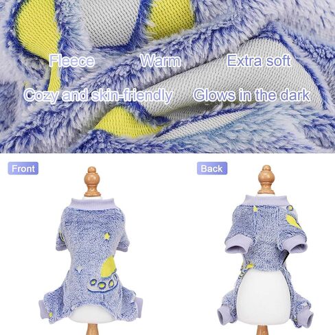 Kosiyi الكلب منامة الخريف الشتاء الصوف الكلب البلوزات للكلاب الصغيرة فتاة صبي، خفيفة الوزن الدافئة مخلب طباعة جرو منامة لينة لمط الكلب نيسيس Pjs الكلب الملابس زي مستلزمات الحيوانات الأليفة in Kuwait