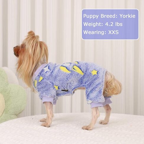 Kosiyi الكلب منامة الخريف الشتاء الصوف الكلب البلوزات للكلاب الصغيرة فتاة صبي، خفيفة الوزن الدافئة مخلب طباعة جرو منامة لينة لمط الكلب نيسيس Pjs الكلب الملابس زي مستلزمات الحيوانات الأليفة in Kuwait
