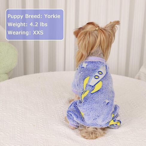 Kosiyi الكلب منامة الخريف الشتاء الصوف الكلب البلوزات للكلاب الصغيرة فتاة صبي، خفيفة الوزن الدافئة مخلب طباعة جرو منامة لينة لمط الكلب نيسيس Pjs الكلب الملابس زي مستلزمات الحيوانات الأليفة in Kuwait