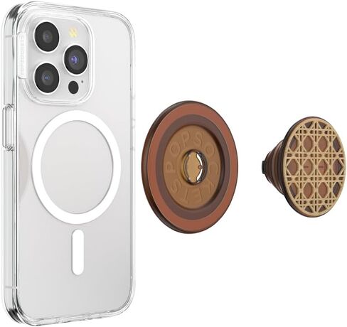 PopSockets Round Phone Grip Compatible with MagSafe, Adapter Ring Included, Phone Holder, Wireless Charging Compatible - Raising Cane in Saudi Arabia