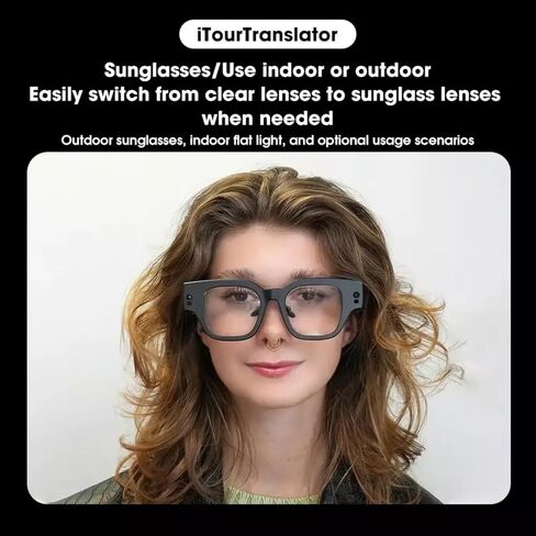 نظارات iTourTranslator AR الذكية، عزيزي المترجم، مترجم اللغة، ترجمات ثنائية اللغة، شاشة OLED، شاشة بلوتوث، شاشة ملقن، دردشة GPT AI Voice TV، يوتيوب، أفلام، GPS صور فيديو السفر، الفصل الدراسي، in Kuwait