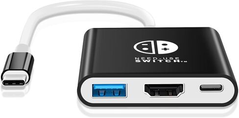 محول HDMI لموصل تلفزيون نينتندو سويتش 4K، قاعدة سفر محمولة للتبديل/التبديل OLED (استبدال القاعدة الأصلية الضخمة) كابل USB C إلى HDMI للتبديل المتصل بشاشة التلفزيون لتشغيل الألعاب - 2M/6.5FT in Saudi Arabia