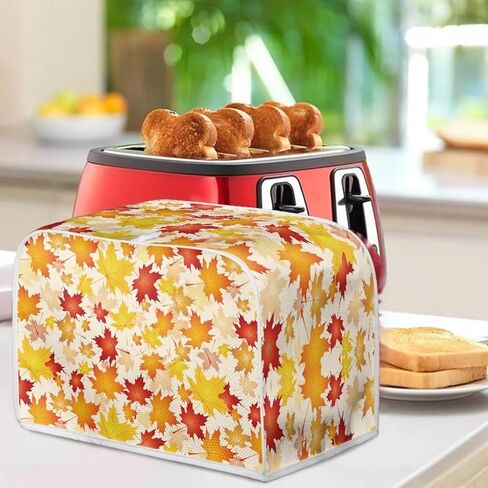 غطاء محمصة الخبز 4 شرائح غطاء صانع الخبز مبطن شريحتين غطاء غبار لجهاز محمصة الخبز لتغطية غبار المطبخ وحماية بصمات الأصابع طباعة شرائح الخبز المطيعة in Kuwait