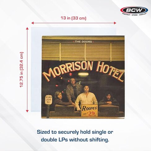 أكمام قياسية من بي سي دبليو 4 مل (12 بوصة) - 50 قيراط | واقيات ألبوم فينيل بولي بروبيلين شفافة لمدة 33 1/3 دورة في الدقيقة | جودة أرشيفية، خالية من الأحماض | أكمام خارجية ممتازة لتخزين مجموعة الفينيل الخاصة بك in Kuwait