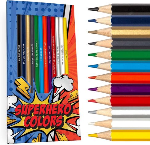 Gotta Color Them All Colored Pencil Set for Fans of Pokemon | Set of 12 Pokemon-Inspired Parody Pencils | Each Color Pencil is Foil-Stamped with Clever References | Great Gift for Fans in Kuwait