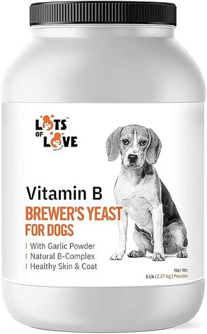 Brewer's Yeast Powder for Dogs - Garlic Flavoring, Vitamin B, Natural B-Complex, Niacin & Healthy Skin & Coat (5 Pounds) in Saudi Arabia