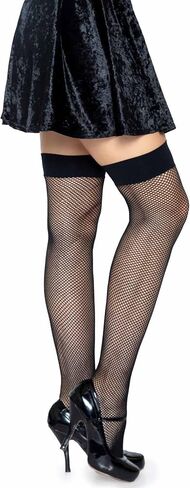 Leg Avenue Women's Nylon Fishnet Thigh Highs in Saudi Arabia
