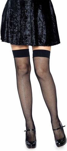 Leg Avenue Women's Nylon Fishnet Thigh Highs in Saudi Arabia