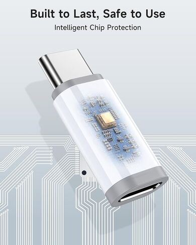 ZOOAUX 2 Pack Lightning إلى USB C محول لـ iPhone 16/16 Pro/16 Pro Max/16 Plus/15/15 Pro/15 Pro Max/15 Plus، Samsung، iPad Air، يدعم الشحن السريع ونقل البيانات، وليس لسماعات الرأس/ الصوت/وتغ in Kuwait