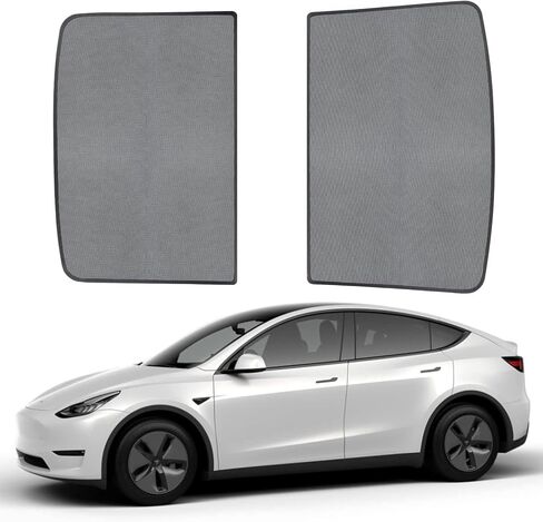 ThinSGO Tesla Model Y فتحة سقف ظلة سقف زجاجي مظلة شمسية متوافقة مع Tesla Model Y 2020-2023 (2PC) in Kuwait
