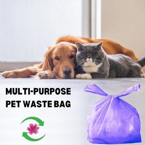 أكياس حفاضات للاستعمال مرة واحدة (600 قيراط) معطرة بأزهار الكرز، مقابض سهلة الربط، أكياس حفاضات معطرة، أكياس نفايات الكلاب للاستعمال مرة واحدة، أكياس نفايات فضلات القطط (زهر الكرز، 600 كيس) in Kuwait