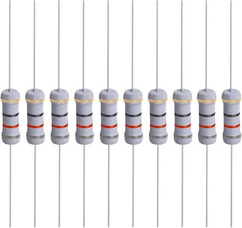 YOKIVE 50 Pcs Metal Oxide Film Resistors, Axis Lead Resistor, Keep Normal Circuit Operation, Great for Electric Power Equipment (Grey, 1W, 470 Ohm) in Saudi Arabia