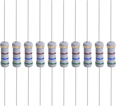 YOKIVE 50 Pcs Metal Oxide Film Resistors, Axis Lead Resistor, Keep Normal Circuit Operation, Great for Electric Power Equipment (Grey, 1W, 470 Ohm) in Saudi Arabia