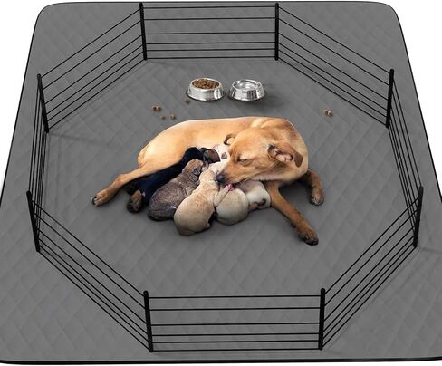 CoolShields Washable Puppy Dog Pee Pad, 82" X102" Extra Large, Waterproof Whelping Training Pet Mat for Playpen, Crate in Kuwait
