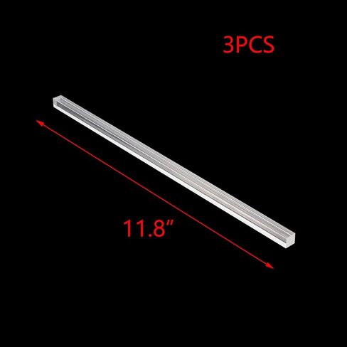 Tulead Acrylic Rods Square Clear Rod Plastic Rod 10x10x250mm,Pack of 4 in Saudi Arabia