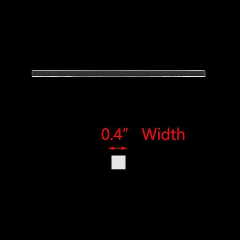 Tulead Acrylic Rods Square Clear Rod Plastic Rod 10x10x250mm,Pack of 4 in Saudi Arabia