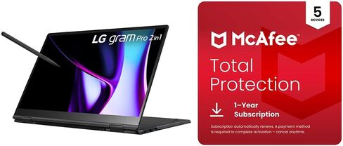 LG gram 16" 2-in-1 Lightweight Laptop, Intel 13th Gen Core i7 Evo Platform, Windows 11 Home, 16GB RAM, 2TB SSD, Gray in Kuwait