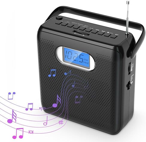 Gueray CD Player Bluetooth CD Player for Home with Speakers Dual Portable CD Players with Radio Timer Display Desktop Audio Boombox Support Sleep Music & Timer USB AUX TF Card Playback in Saudi Arabia