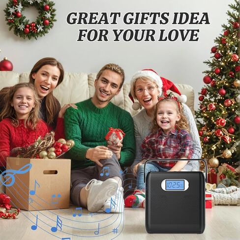 Gueray CD Player Bluetooth CD Player for Home with Speakers Dual Portable CD Players with Radio Timer Display Desktop Audio Boombox Support Sleep Music & Timer USB AUX TF Card Playback in Saudi Arabia
