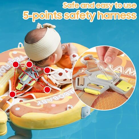 عوامة سباحة للأطفال صلبة غير قابلة للنفخ من مامبوبابي مع مظلة للحماية من أشعة الشمس بعامل حماية من أشعة الشمس 50+، أحدث عوامة لحمام السباحة للأطفال مع ذيل، عوامة سباحة للأطفال من مامبو بيبي، حلقة سباحة ذكية لتدريب الأطفال على السباحة in Kuwait