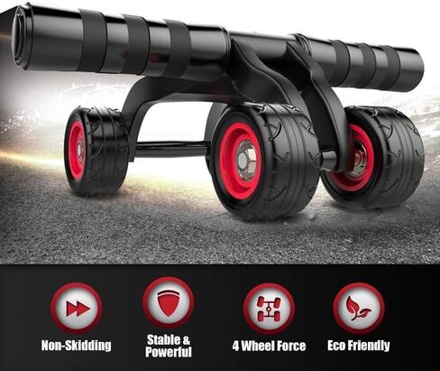 Oileus AB Roller Wheel for Abdominal Exercise, Core Workout Equipment with Automatic Rebound Assistance and Resistance Springs with Ergonomic Handle Sold in Kuwait