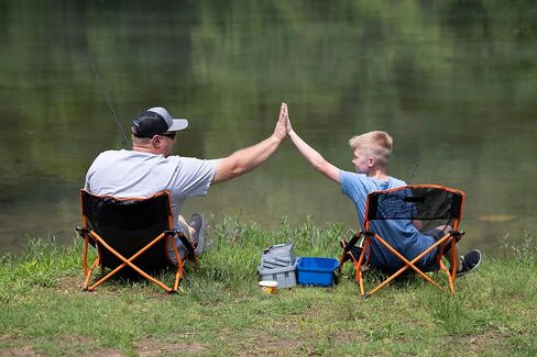 كراسي تخييم النخبة لتسلق الجبال من ALPS للبالغين ذوي الأذرع، شبكة نايلون رائعة فوق إطار معدني مطلي بالمسحوق، تصميم مدمج قابل للطي وحقيبة حمل in Kuwait