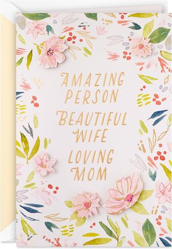 Hallmark Signature Mother's Day Card for Wife (Amazing Person) for Anniversary, Birthday for Wife in Saudi Arabia