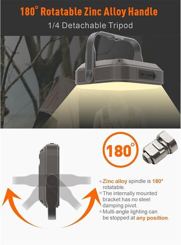 فانوس تخييم LED 20000 مللي أمبير في الساعة، ضوء خيمة قابل لإعادة الشحن، QC3.0/22.5 وات، 1600 لومين، مفتاح 4 ألوان، ضوء خارجي مقاوم للماء IPX5 لفشل الطاقة، الطوارئ، التخييم، المشي لمسافات طويلة in Kuwait