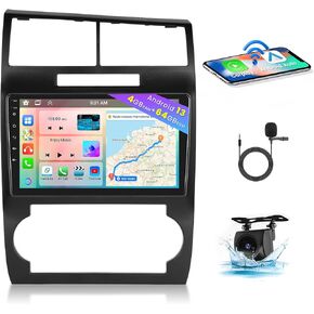 Hikity Android Car Stereo for Dodge Charger/Magnum (LHD) 2005-2007 Radio 2+64G 9 Inch Touchscreen Radio Carplay Android Auto Support WiFi Bluetooth FM EQ Backup Camera in Kuwait